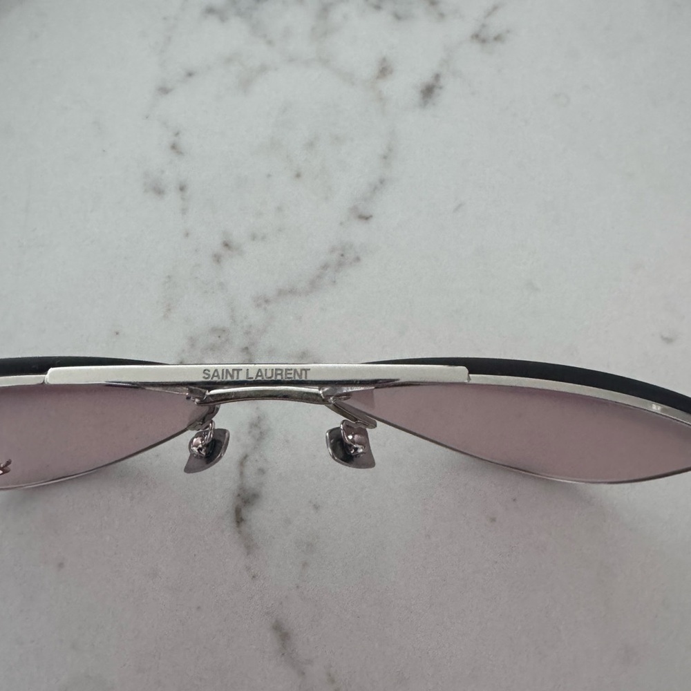 Saint Laurent Black Frame with Pink Lens Sunglasses - Picture 5 of 6